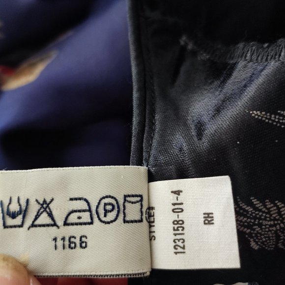 GAP Maxi Dress black with beige floral design woman's size 10 - Picture 9 of 9